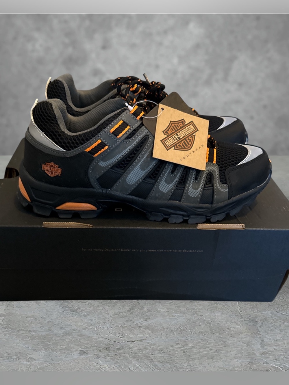 Harley Davidson Chase Black Grey Work Trail Shoes D93009 Men’s Size 13